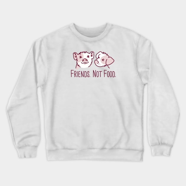 Pig and dog friends Crewneck Sweatshirt by crealizable